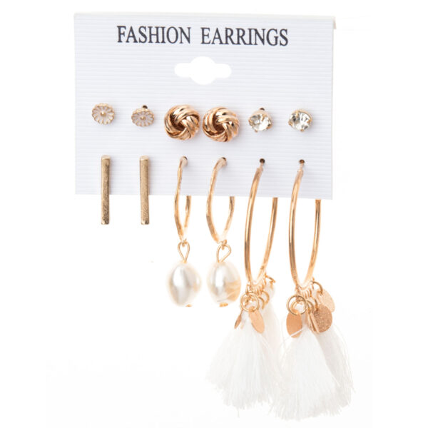 Golden Stud Earring Set