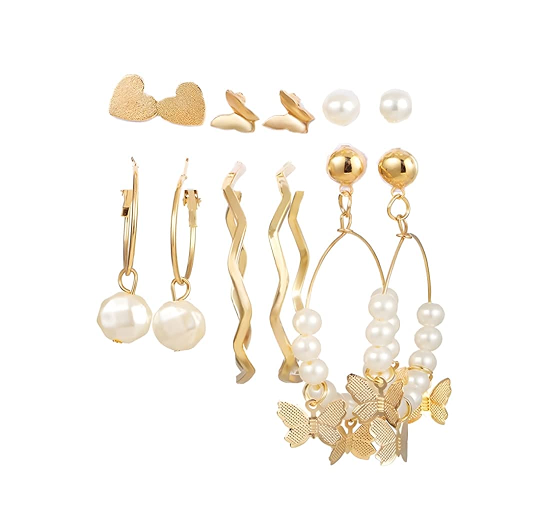 Fancy Hanging Gold Earring Set at Rs 600/pair in Delhi | ID: 25955536455