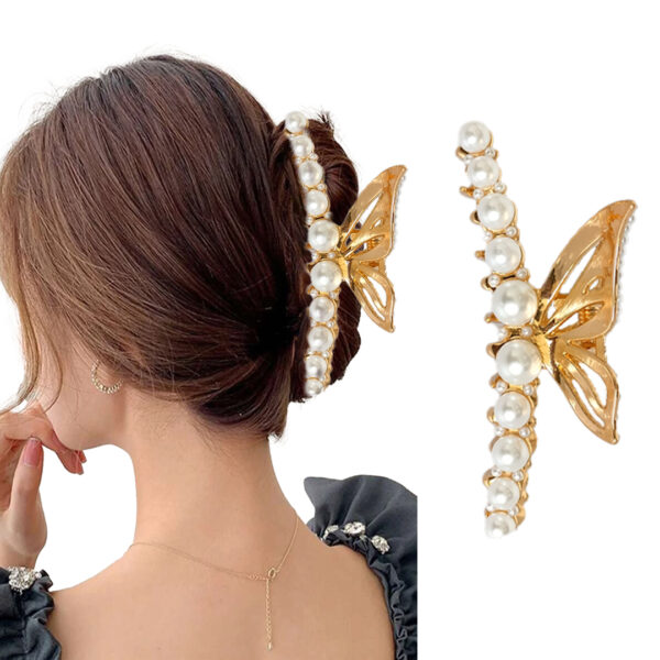 Butterfly Pearl Hair Claw