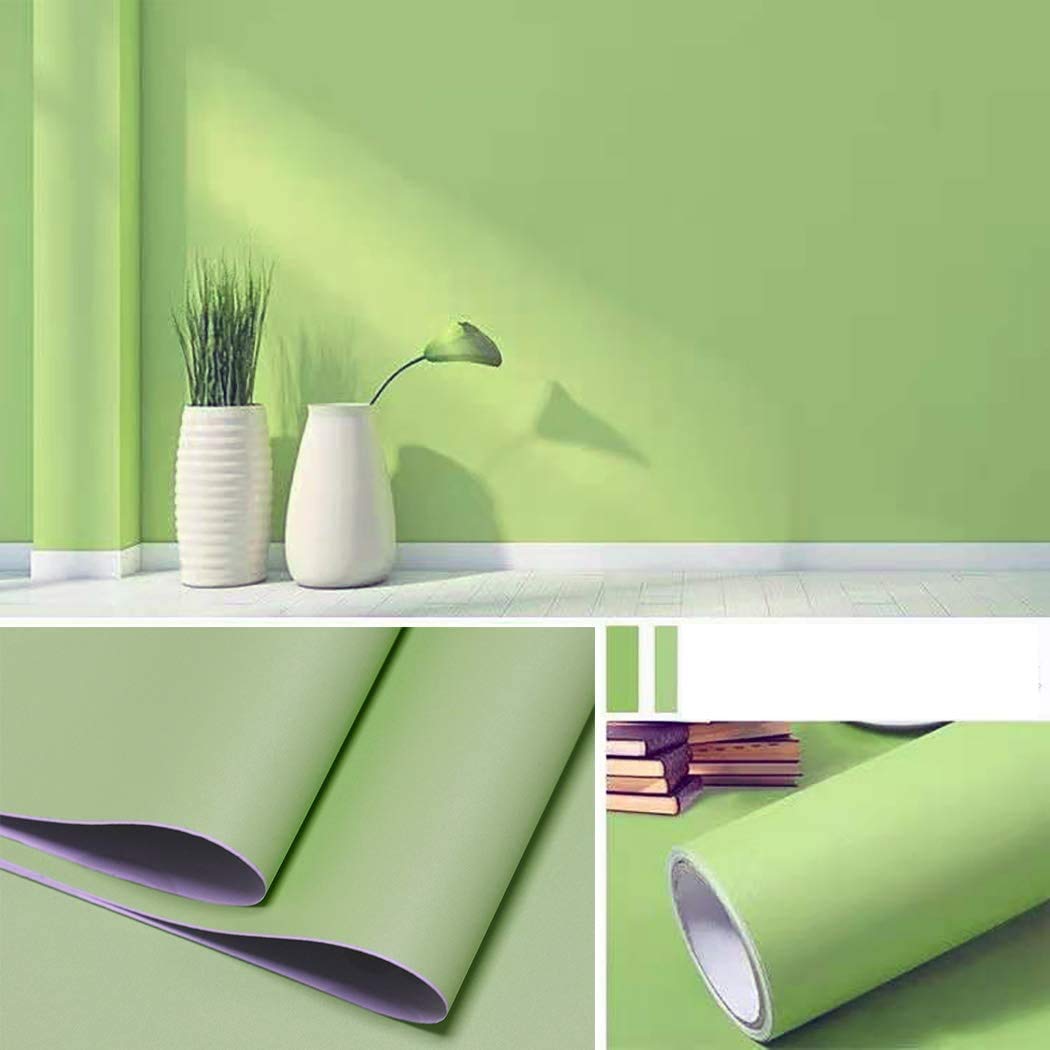 APPLE GREEN WALLPAPER Selfadhesive Wallpaper Waterproof Pvc With Glue  Plain Wall Stickers Solid Color Renovation Background Sticker For Home  Bedroom Living Room APPLE GREEN Color  Lazada PH