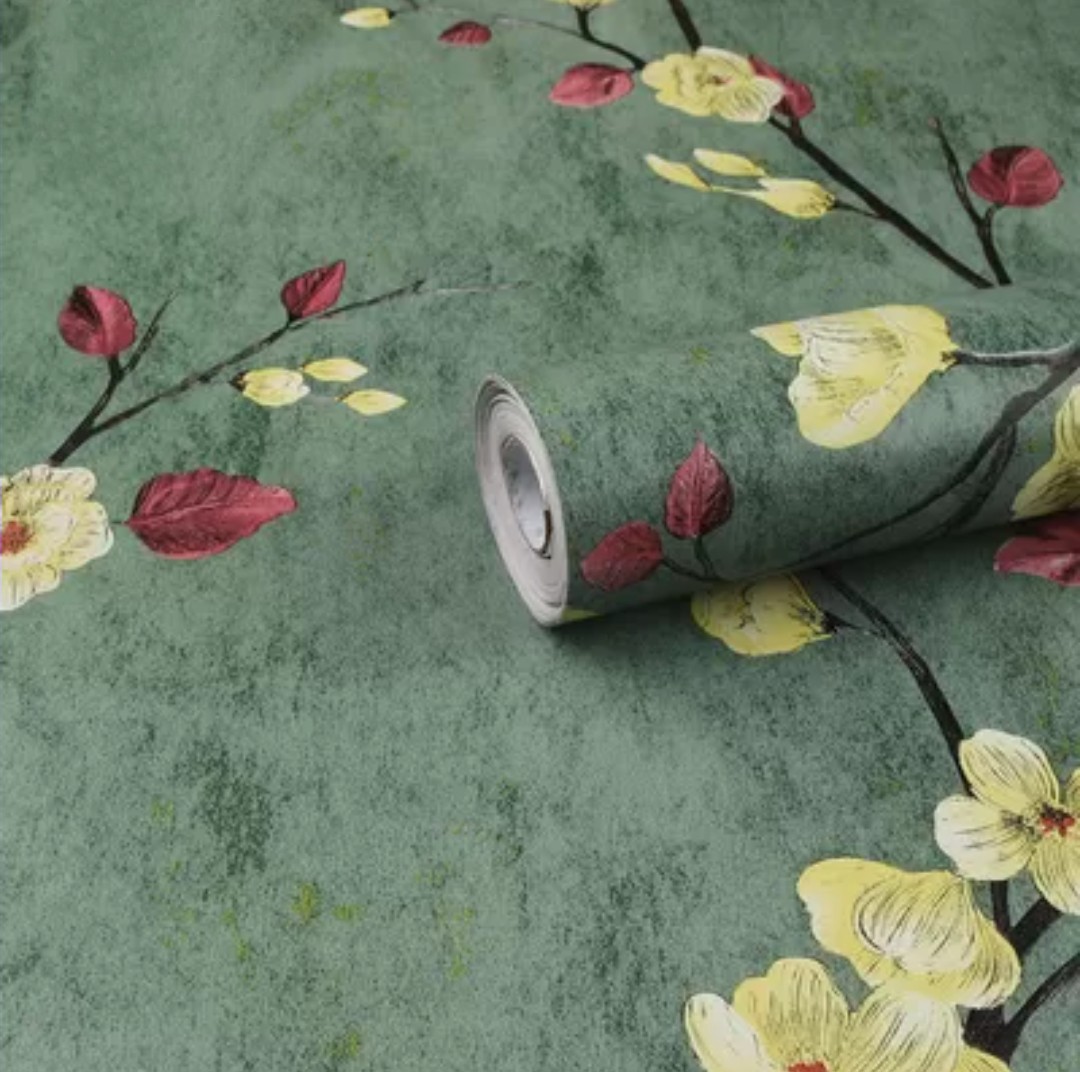 Green Flower Wallpaper | Buy Latest 3D Wallpapers Upto 70% Off