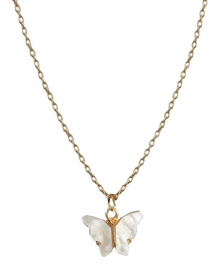 Lovely colors Crystal Butterfly Pendant Necklace for Women and Girls