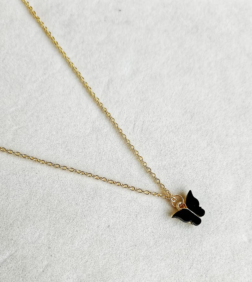 Butterfly CZ Rose Gold Pendant - Buy Butterfly Necklace online – Niscka