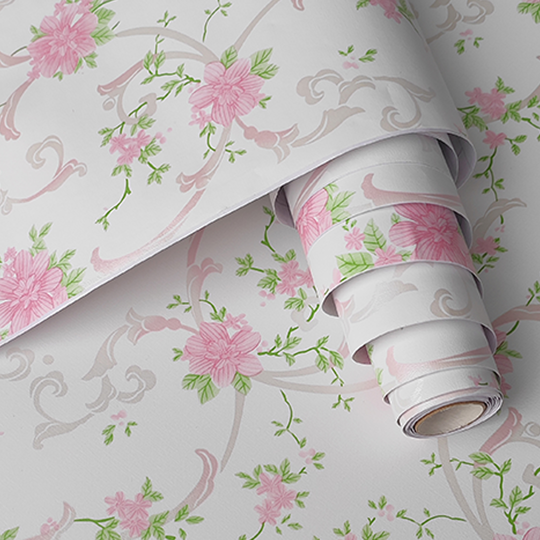 HOMEMATES New Pink Floral Wallpaper Just Peel and Stick