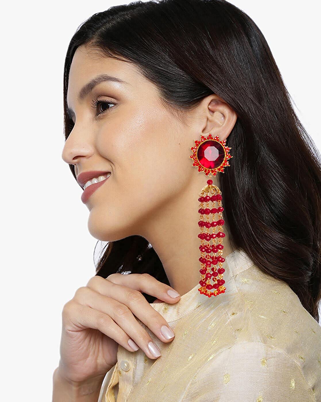 Large Jhumka, Maang Tikka,jhumka Gorgeous Jhumki/red Jhumkas/maang Tikka  Set / Kundan Jewelry/ Meenakari Jhumka/ Pakistani Jewelry - Etsy | Indian  earrings, Bollywood jewelry, Statement earrings wedding