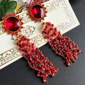 Red Jhumka Earring