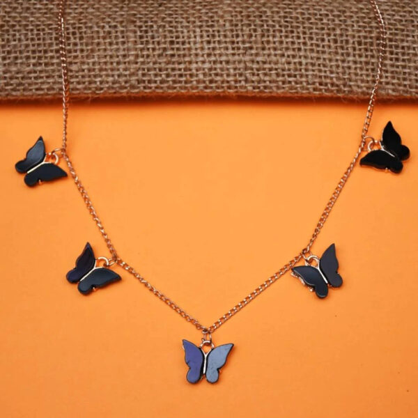 RS-Black Butterfly Pendant