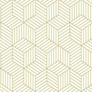 3D Golden Hexagon Wallpaper