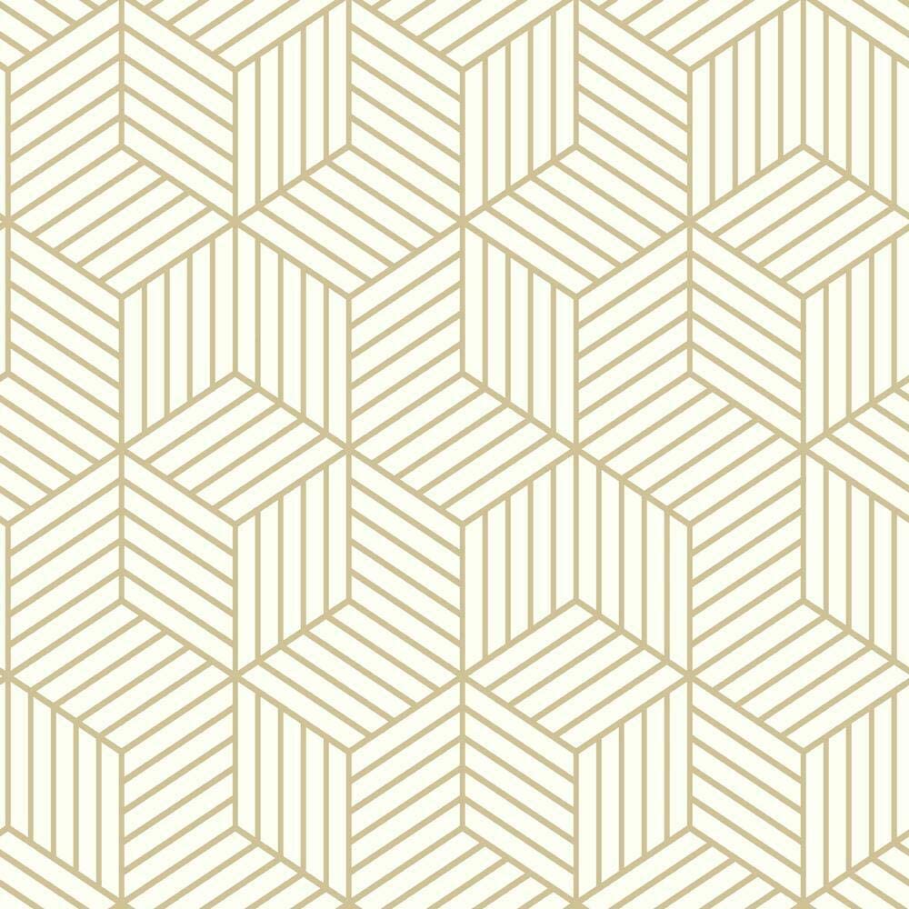 3D Golden Hexagon Wallpaper