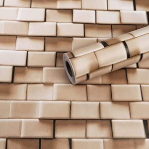 3D Golden Brick Wallpaper