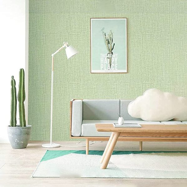 3D Green Fabric Texture Wallpaper