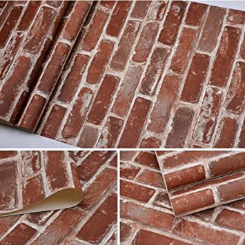 3D Brown Brick Wallpaper
