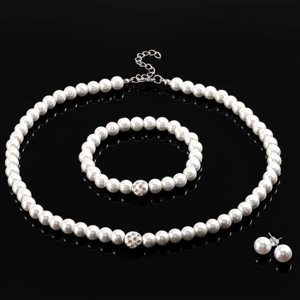 8KA3SY8W brishow wedding pearl necklace set