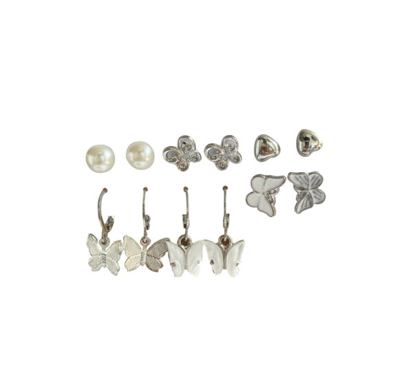 silver butterfly earring