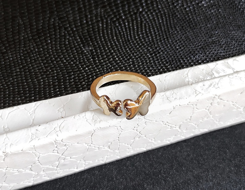 Creative Emerald Cut Statement Little Finger Ring, Gold Plated Pinky Ring  With Zircon, Vintage Inspired Adjustable Ring, AVAILABLE NOW - Etsy